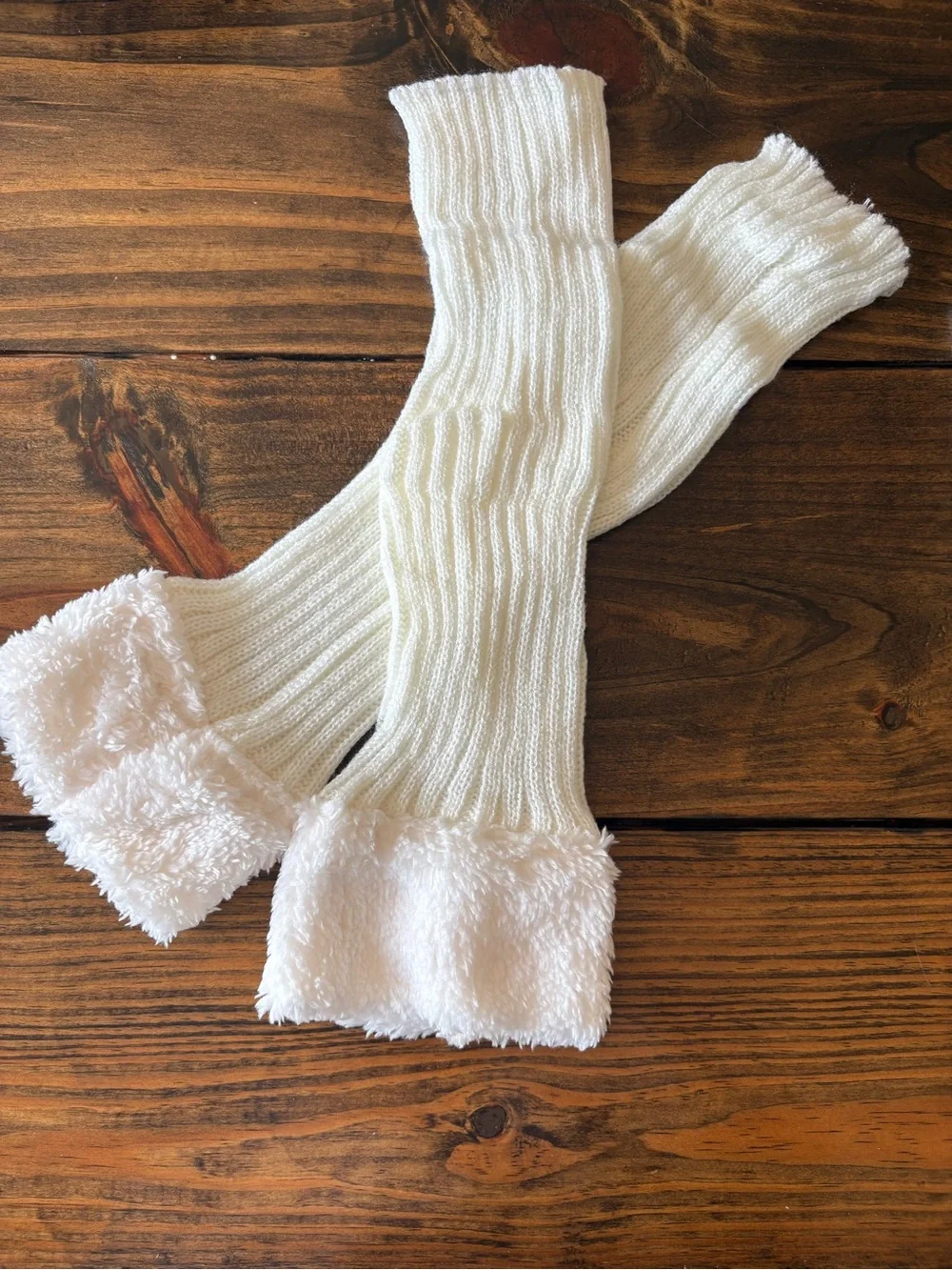 Cozy Fuzzy Cuff Knit Leg Warmers